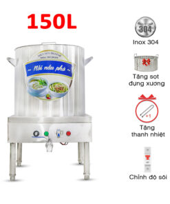 Nồi nấu phở điện 150L gắn biến trở CB