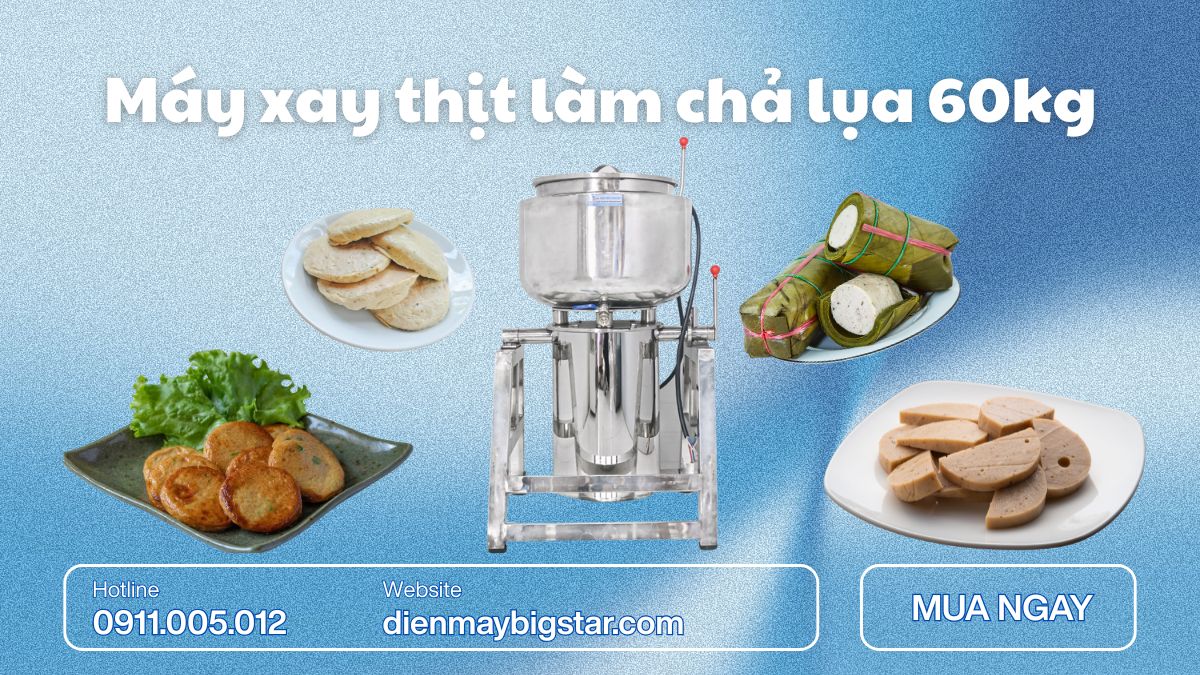 Máy xay thịt làm chả lụa 60kg